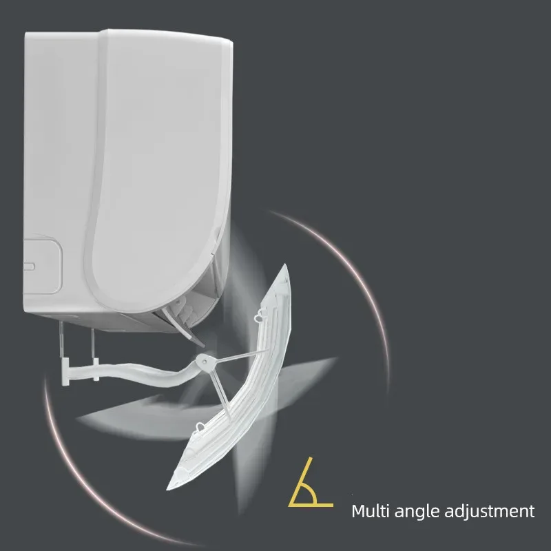 Air Conditioning Wind Deflector Adjustable Windshield Cover Wall Mounted Air Conditioner Air Baffle Shield Home Office White