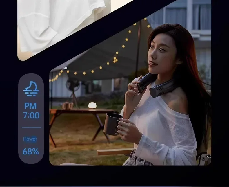 New hanging neck refrigeration mini air conditioner portable portable small electric fan lazy long battery life wearable
