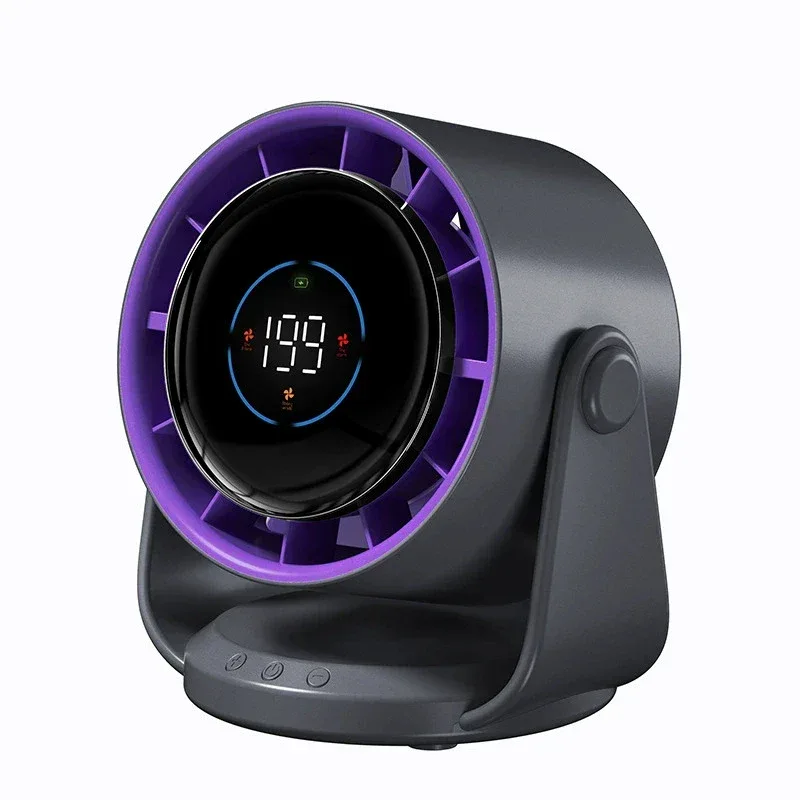 Rechargeable Portable Desktop Fan Digital Multi-Speed Cooling Fan for Indoor Outdoor Home Office Use