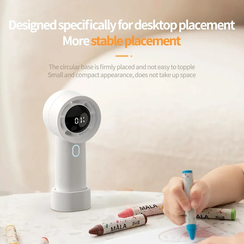 2025 New 3000mAh 100 Gears High Speed Fan Mini Air Conditioner Portable Fan Air Cooler with LED Display Screen Super Cool Wind