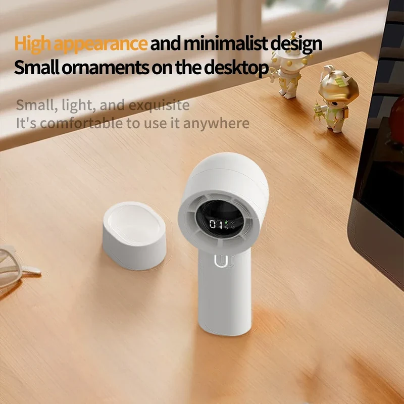 2025 New 3000mAh 100 Gears High Speed Fan Mini Air Conditioner Portable Fan Air Cooler with LED Display Screen Super Cool Wind