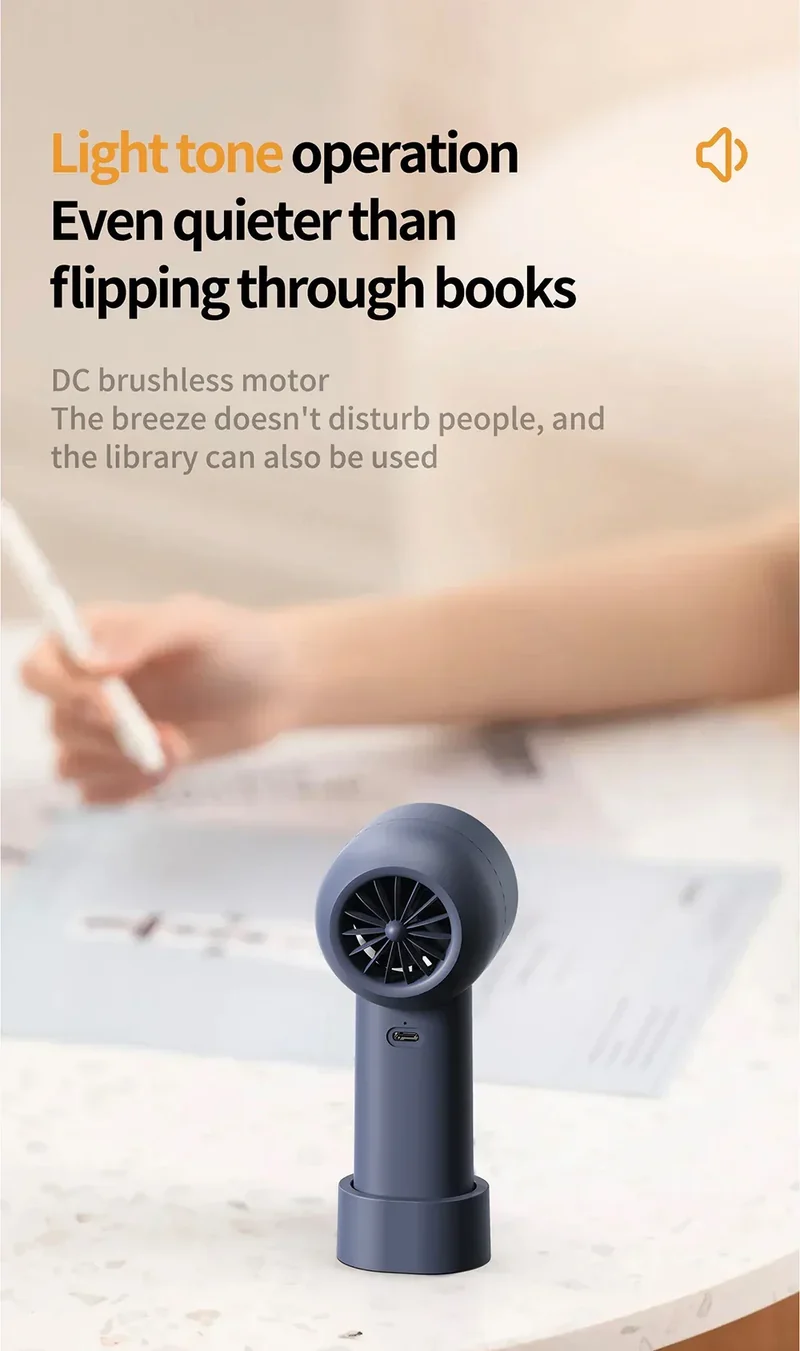 2025 New 3000mAh 100 Gears High Speed Fan Mini Air Conditioner Portable Fan Air Cooler with LED Display Screen Super Cool Wind