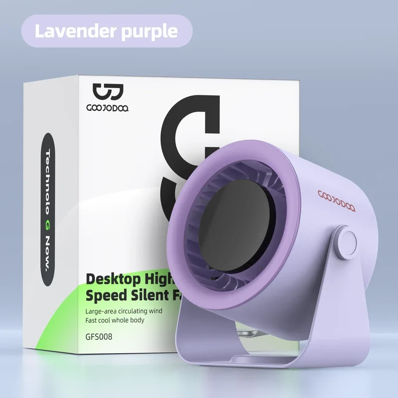 GOOJODOQ Desktop Fan 4000mAh Silent Adjustable Speed Air Circulation Fan 100 Speeds with Digital Display Wall Mountable