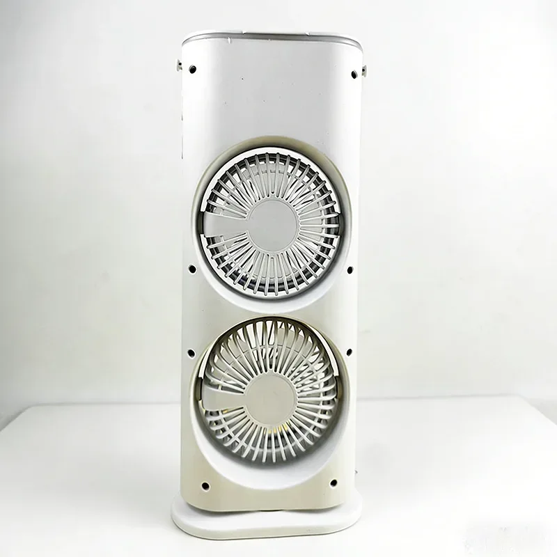 Spray portable water mist fan, summer mini evaporative air cooler, household water-cooling fan with LED lights