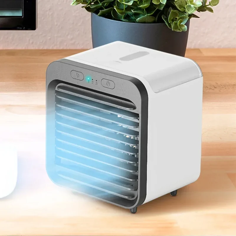 Donirt New Portable USB Chargeable Mini 3 Gear Air Conditioner Cooler Fan Air Conditioner Air Cooling Office Desktop Fan