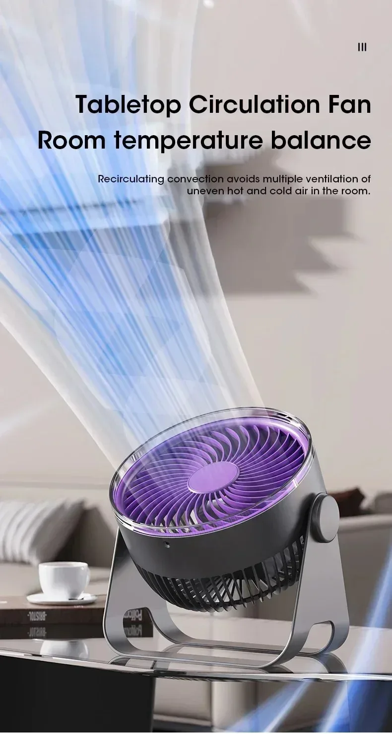5-Speed Adjustable Multifunctional Electric Fan Circulator Portable Quiet Home Ventilator Desktop Wall Ceiling Fan Air Cooler