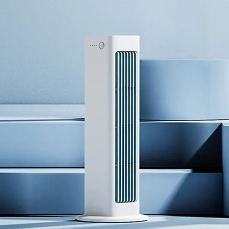 4000mah Leafless Fan 3 Mode Bladeless Air Cooler Fan LED Wall Mount/Desktop Standing Tower Fan for Bedroom Living Rooom Bathroom