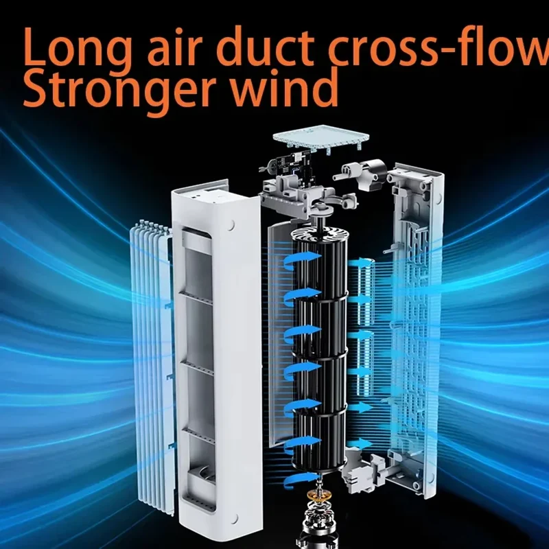 4000mah Leafless Fan 3 Mode Bladeless Air Cooler Fan LED Wall Mount/Desktop Standing Tower Fan for Bedroom Living Rooom Bathroom