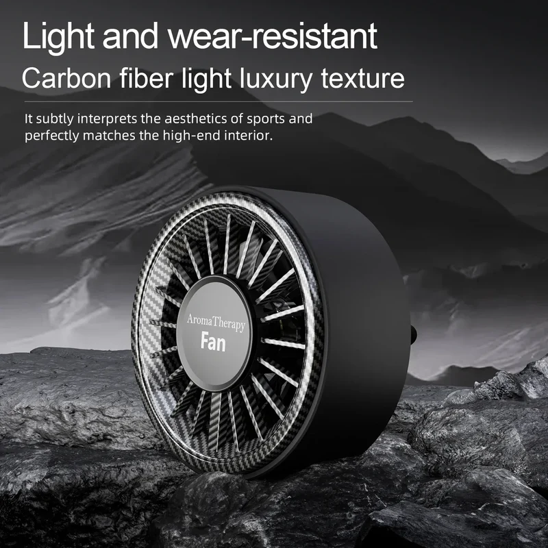 New car aromatherapy fan, USB cool seven color ambient lighting, three adjustable car fans, large truck van car fan