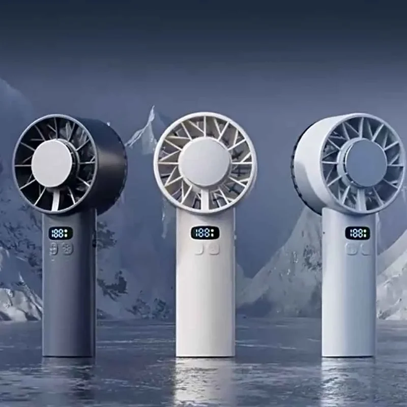 Outdoor high-speed refrigeration handheld fan 100 speed mini fan USB charging portable fan