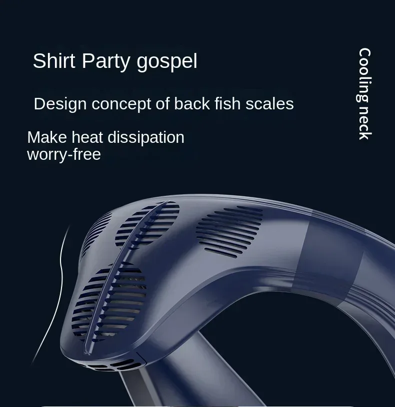 New Neck Air Conditioner Portable Neck Fan Rechargeable Semiconductor Cooling Bladeless Fan Outdoor Personal Fan Wearable Cooler