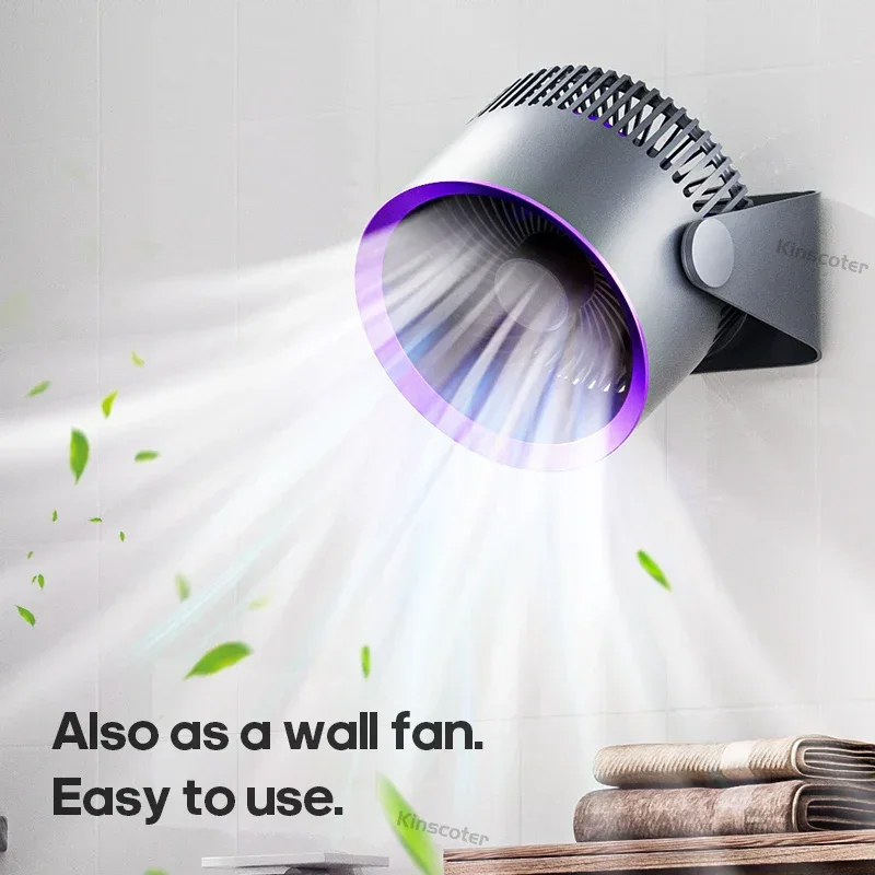4000mAh Electric Fan Portable Cordless Air Circulator Desktop Wall Mount Ceiling Fan Air Cooler Home Silent Ventilation Fan