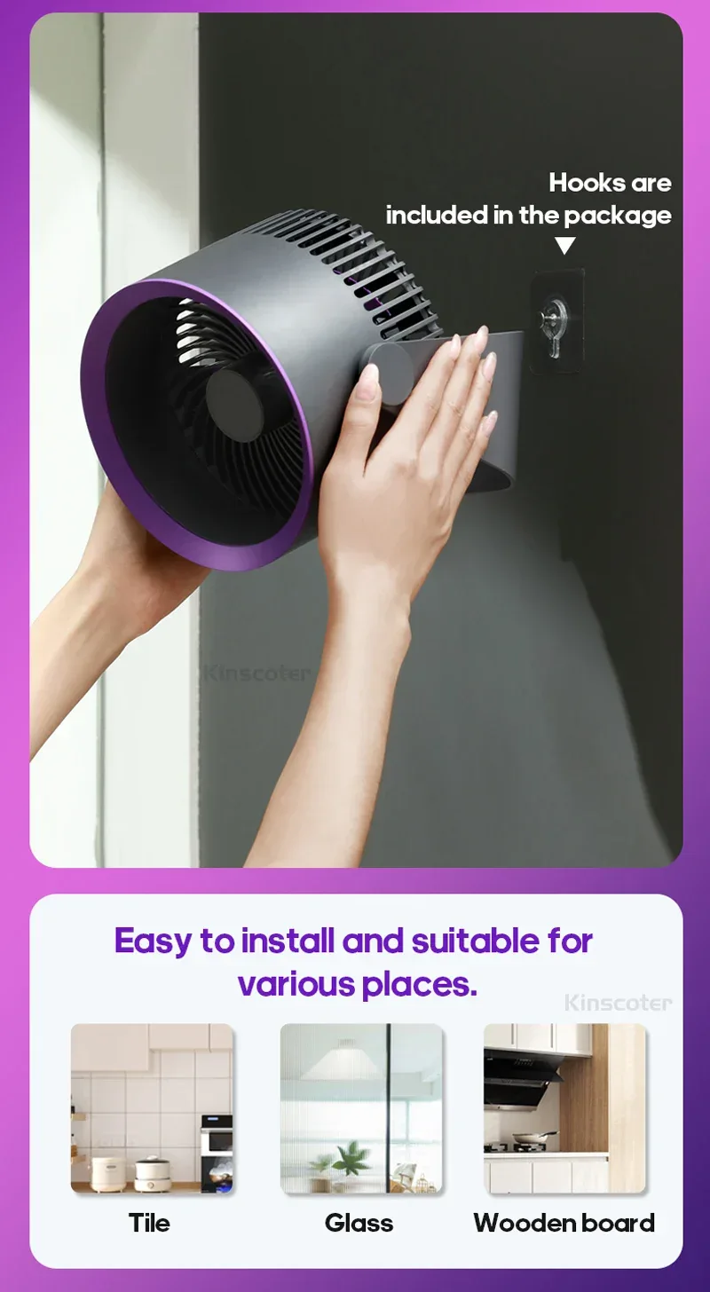 4000mAh Electric Fan Portable Cordless Air Circulator Desktop Wall Mount Ceiling Fan Air Cooler Home Silent Ventilation Fan
