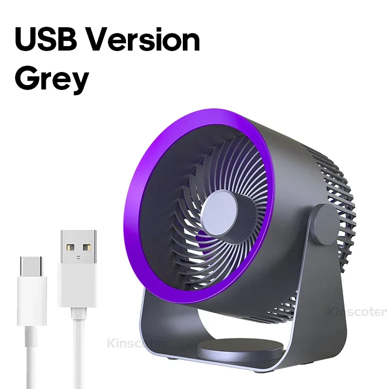 4000mAh Electric Fan Portable Cordless Air Circulator Desktop Wall Mount Ceiling Fan Air Cooler Home Silent Ventilation Fan