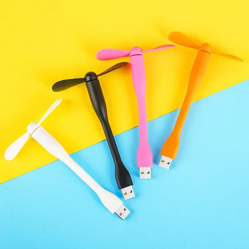 USB Small Fan Flexible Bendable Fan For Power Bank Laptop PC AC Charger Portable Hand Cool Mini Fan For Computer Summer Gadget