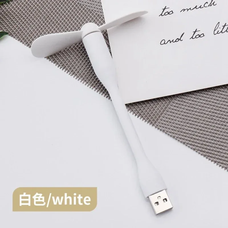 USB Small Fan Flexible Bendable Fan For Power Bank Laptop PC AC Charger Portable Hand Cool Mini Fan For Computer Summer Gadget