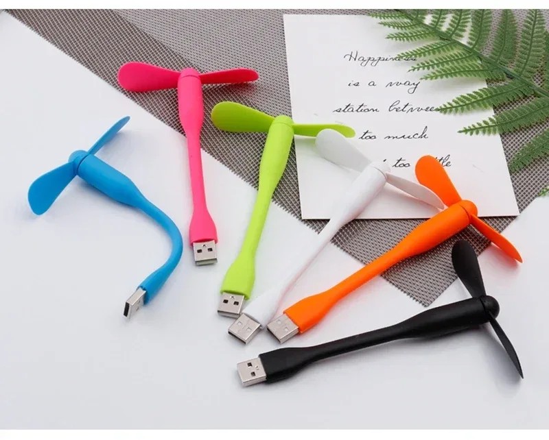 USB Small Fan Flexible Bendable Fan For Power Bank Laptop PC AC Charger Portable Hand Cool Mini Fan For Computer Summer Gadget
