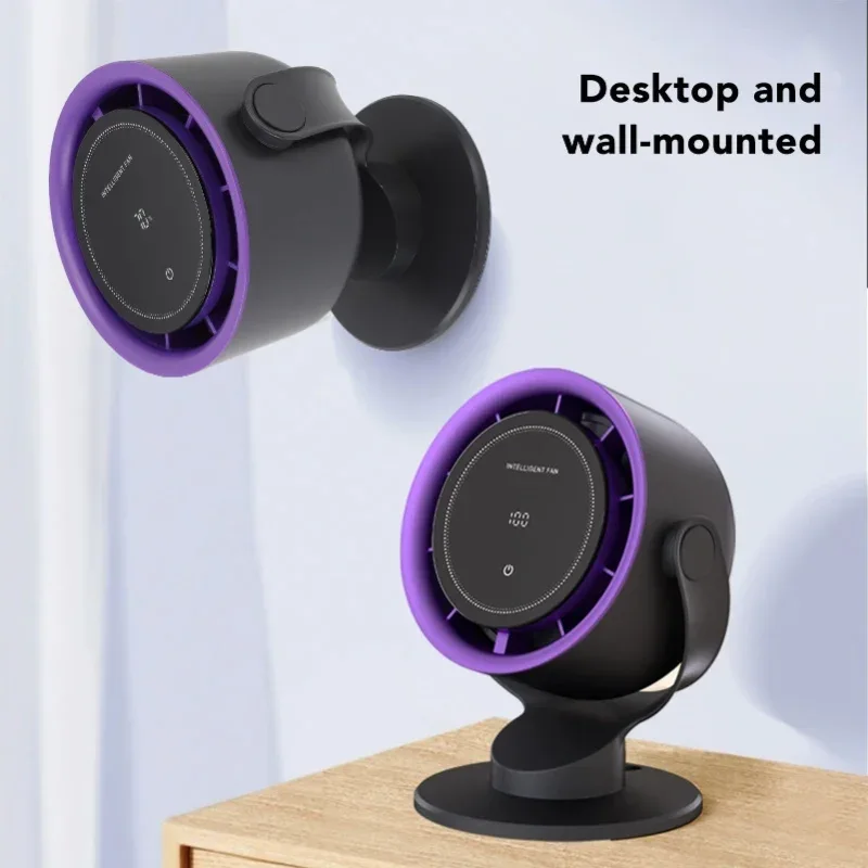 Desk Fan Battery Operated USB Rechargeable Personal Fan Quiet Small Portable Fan 100 Speed Adjustable Digital Display For Office