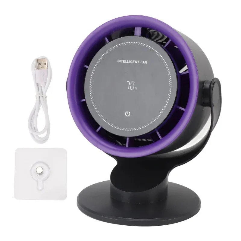 Desk Fan Battery Operated USB Rechargeable Personal Fan Quiet Small Portable Fan 100 Speed Adjustable Digital Display For Office