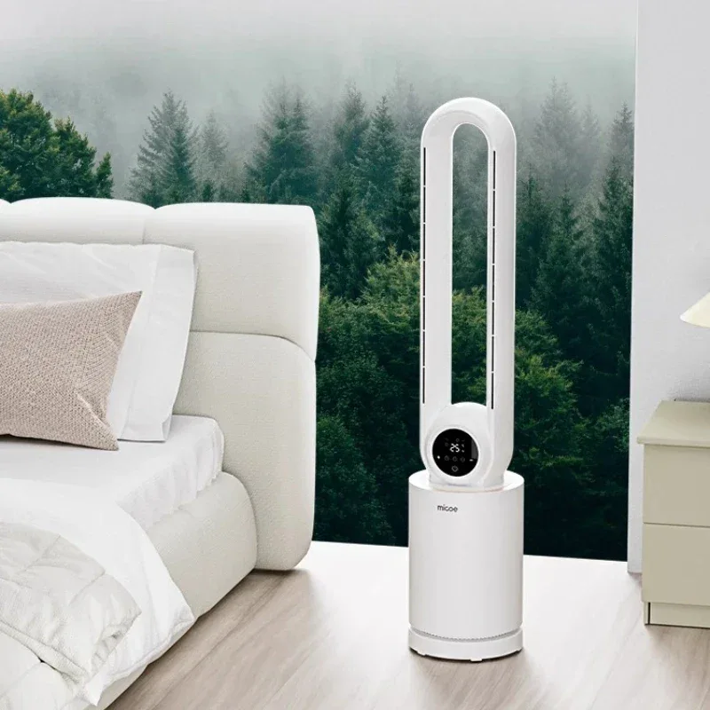 12-Speed Touch Control Bladeless Fan‌ Removable Washable Grille Tip-Over Protection Energy Efficient Cooling Tower Living Rooms