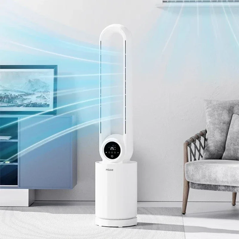 12-Speed Touch Control Bladeless Fan‌ Removable Washable Grille Tip-Over Protection Energy Efficient Cooling Tower Living Rooms