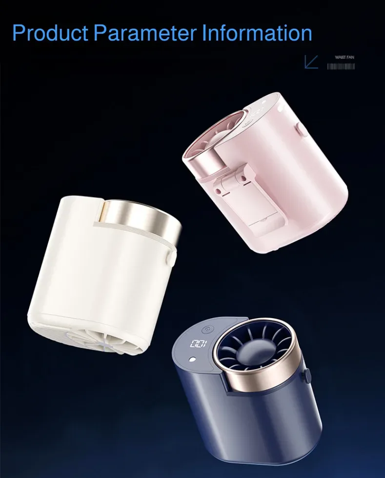 Outdoor Portable Small Fan Long Range High Wind Usb Charging Hanging Waist Fan Cooling Portable Fan