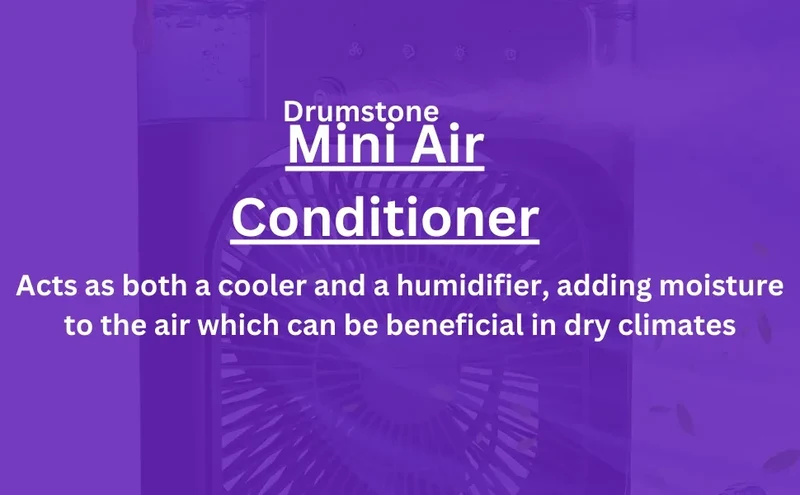 Portable Mini Air Cooler Humidifier Fan 3 Speed Mist Spray 7 Color LED 1/2/3 Hour Timer USB Desk Fan for Home Office Travel
