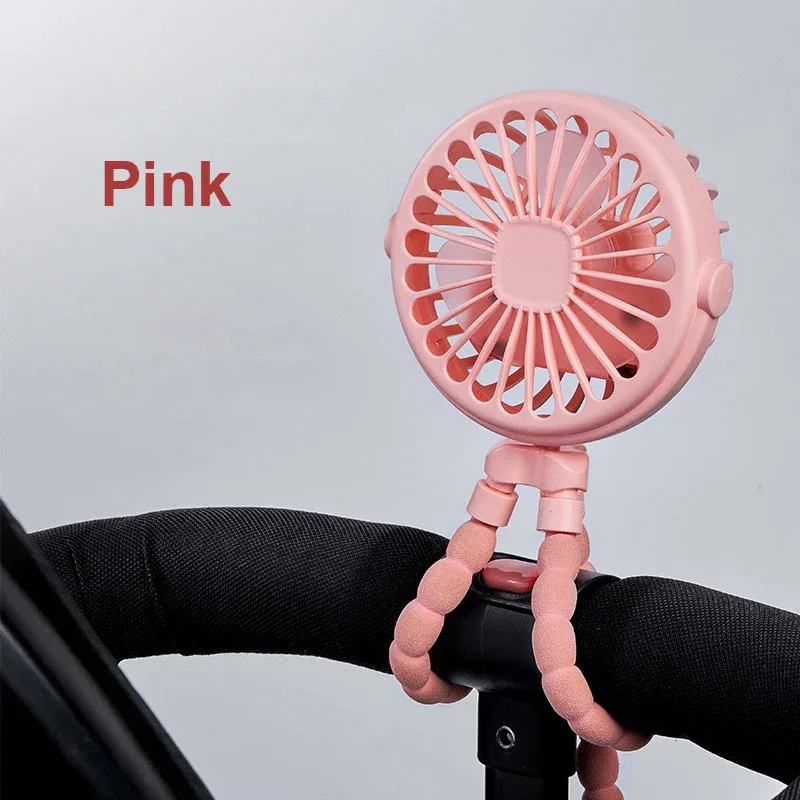 Portable Fan Mini Stroller Clip Fan USB Handheld Fan For Car Seat Bike 360° Rotate Flexible Octopus Stroller Fan Mini Car Fan