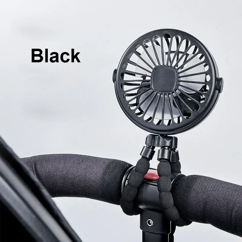 Portable Fan Mini Stroller Clip Fan USB Handheld Fan For Car Seat Bike 360° Rotate Flexible Octopus Stroller Fan Mini Car Fan