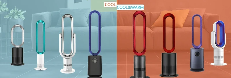 Smart Home Air Cooling Fan with Tower-Installable Bladeless Design Includes Air Purifier for Household Use