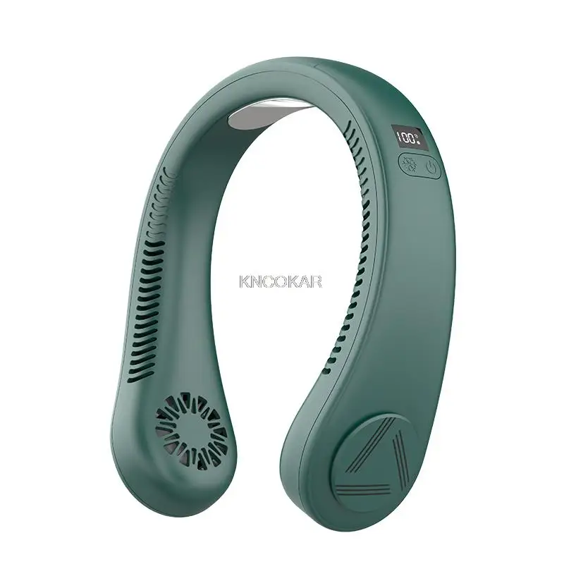 Portable Air Cooling Neck Fan Mini Bladeless LED Air Conditioner Wireless Outdoor Sport Cooling Hanging Fan ventilador de cuello