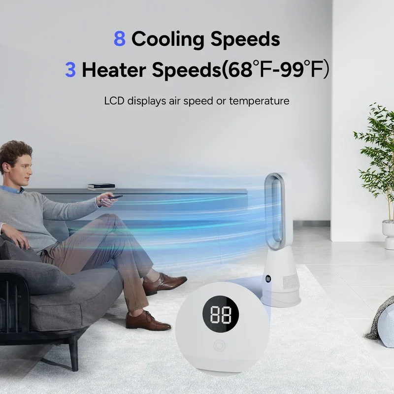 Wholesale Smart Fan and Warming Dual Purpose Office Home House Room Portable Electric Bladeless Fan Heater
