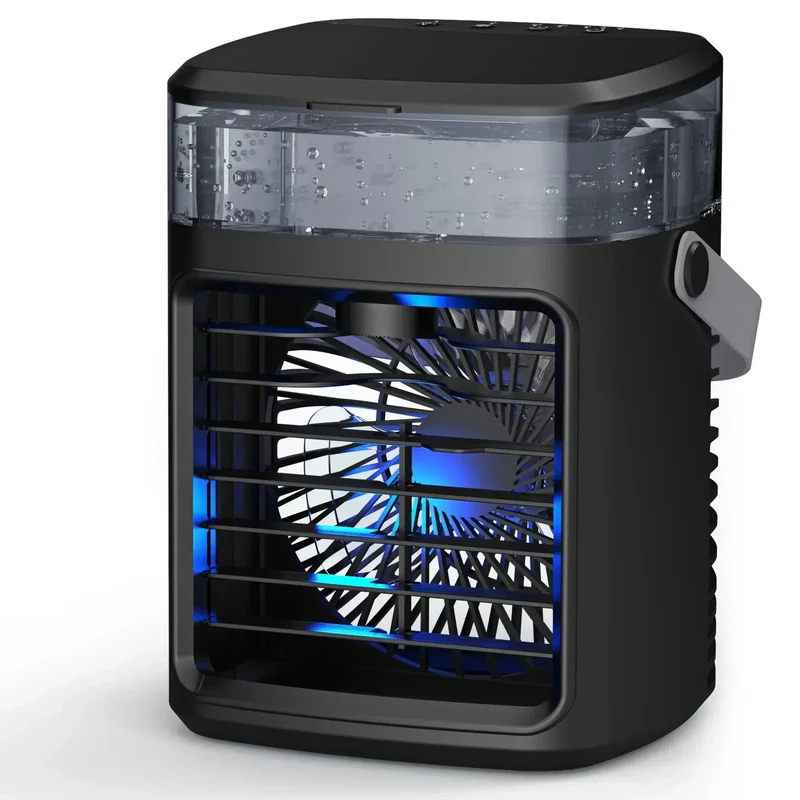 Portable Air Conditioner,3 Speed Personal Evaporative Air Cooler with Timer,450ml Water Tank Rechargeable,Quiet Portable Fan