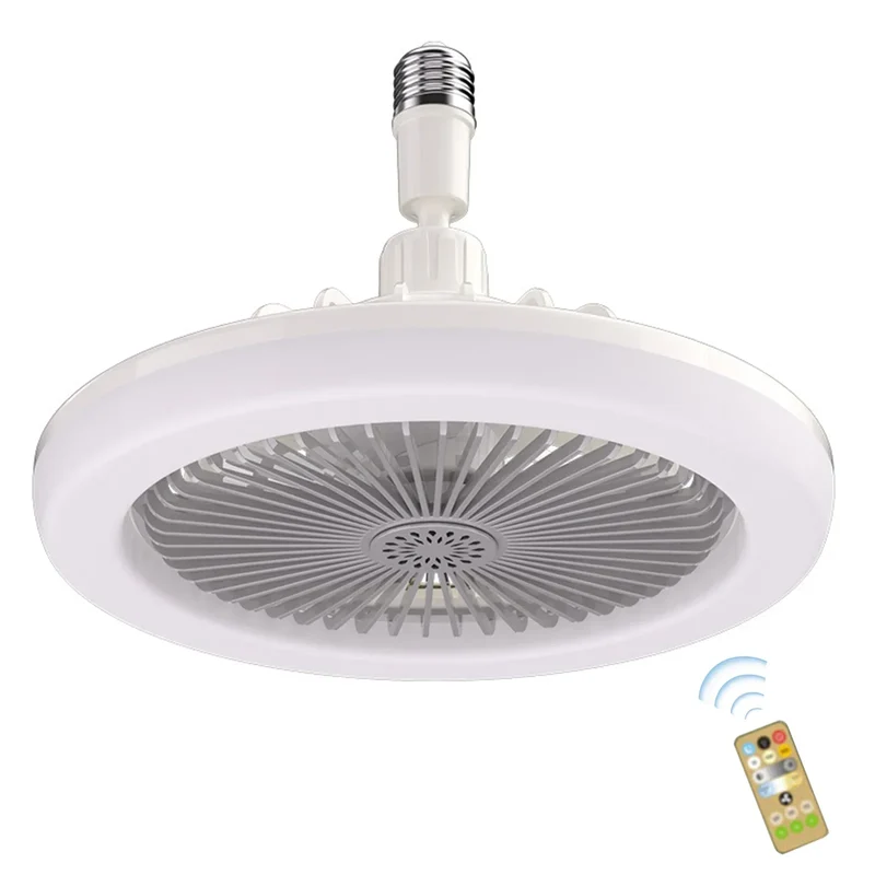 Aromatherapy Fan Lamp Universal E27 Light Holder LED Fan Lamps with Remote Control Mute Timing 3-gear Wind for Bedroom Dormitory