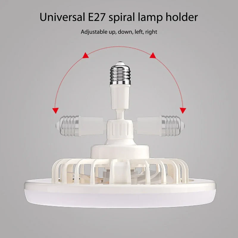 Aromatherapy Fan Lamp Universal E27 Light Holder LED Fan Lamps with Remote Control Mute Timing 3-gear Wind for Bedroom Dormitory