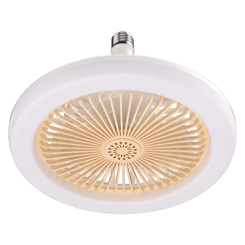 Aromatherapy Fan Lamp Universal E27 Light Holder LED Fan Lamps with Remote Control Mute Timing 3-gear Wind for Bedroom Dormitory