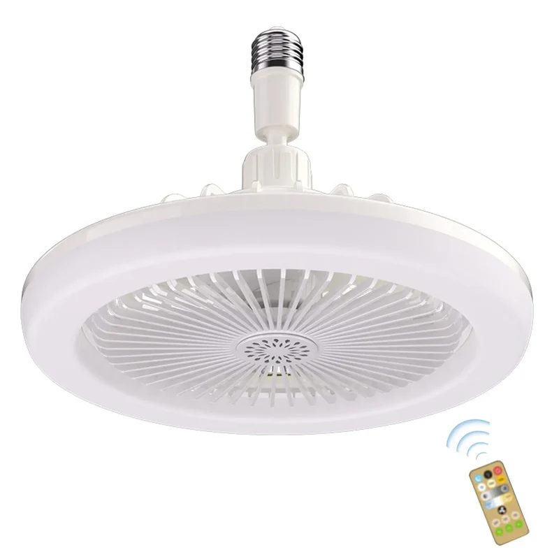 Aromatherapy Fan Lamp Universal E27 Light Holder LED Fan Lamps with Remote Control Mute Timing 3-gear Wind for Bedroom Dormitory