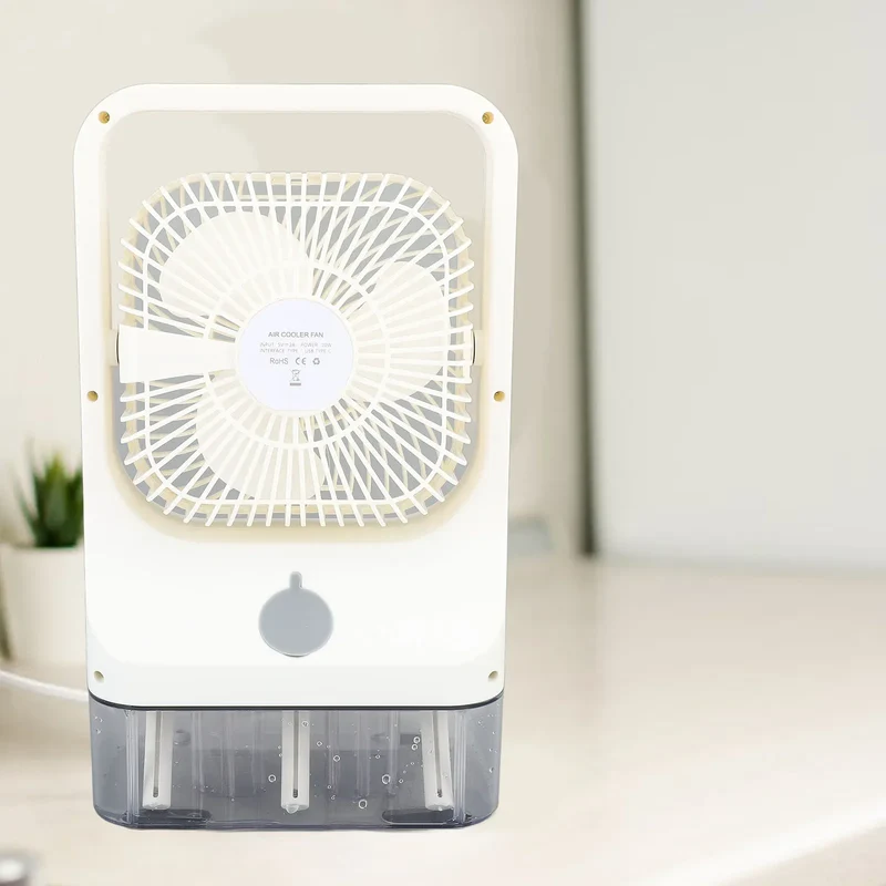 Portable Humidifying Fan Cooler Quiet 3 Gears Automatic Timing Cool Mist Evaporative Fan for Home