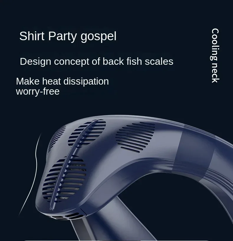 New Neck Air Conditioner Portable Neck Fan Rechargeable Semiconductor Cooling Bladeless Fan Outdoor Personal Fan Wearable Cooler