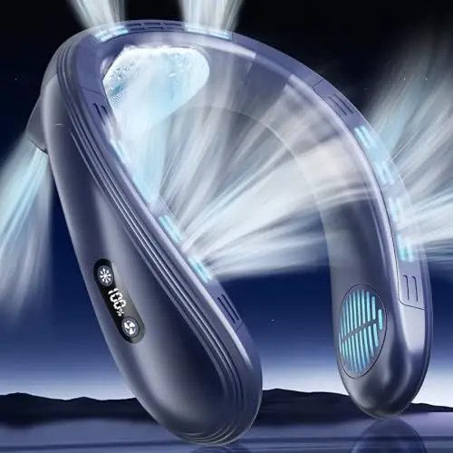 New Neck Air Conditioner Portable Neck Fan Rechargeable Semiconductor Cooling Bladeless Fan Outdoor Personal Fan Wearable Cooler