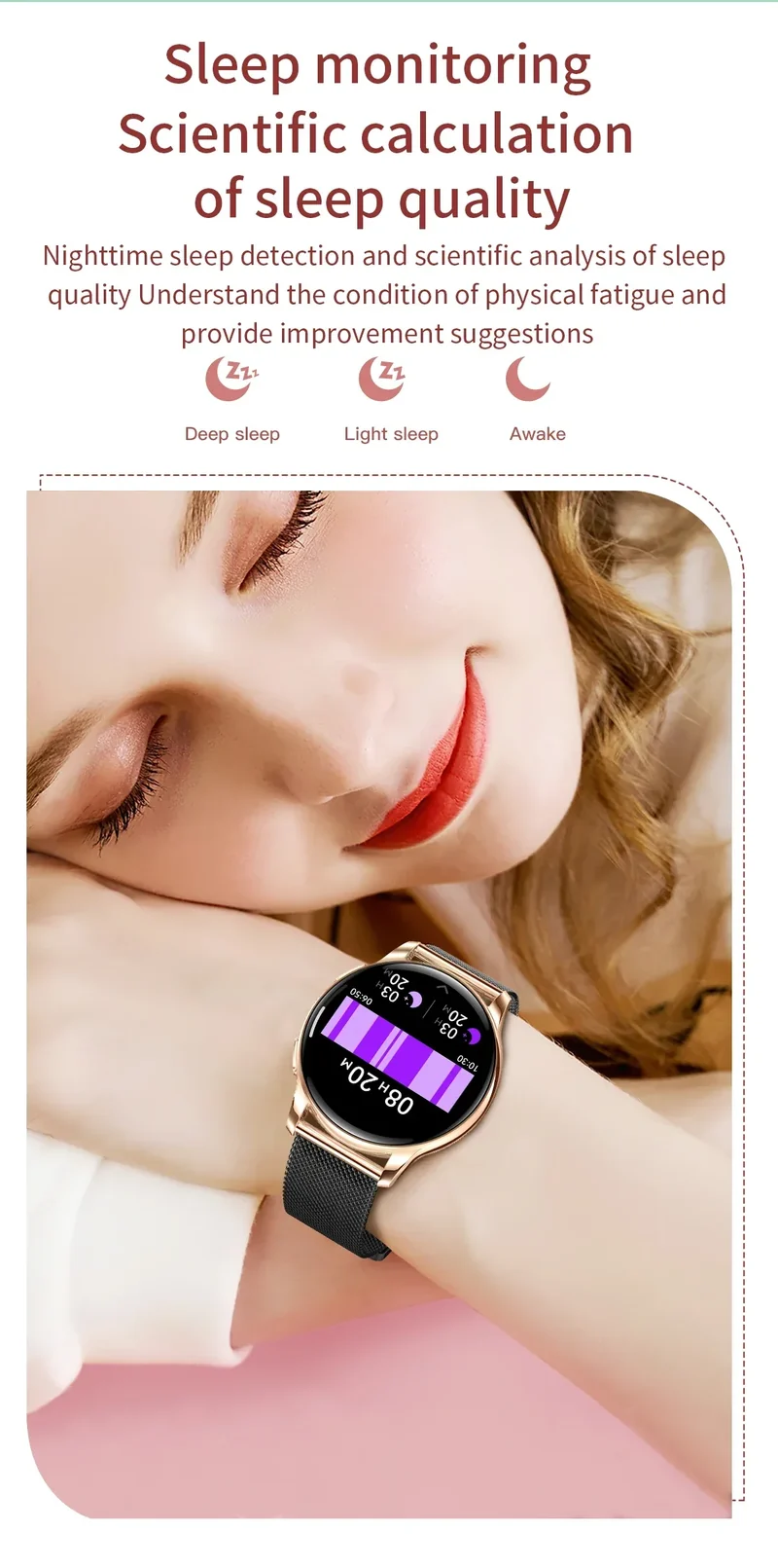 New Original Ultra Thin Women SmartWatch 1.32"AMOLED Display HD 466*466 Always Show Time Call Reminder for Women Smartwatch gift