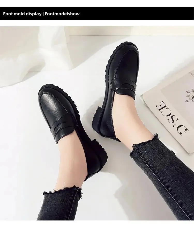 Women's Flat Shoes New Style Spring Summer 2023 Korean Fashion Round Head Casual Versatile Simple Lazy Shoes Rubber Material