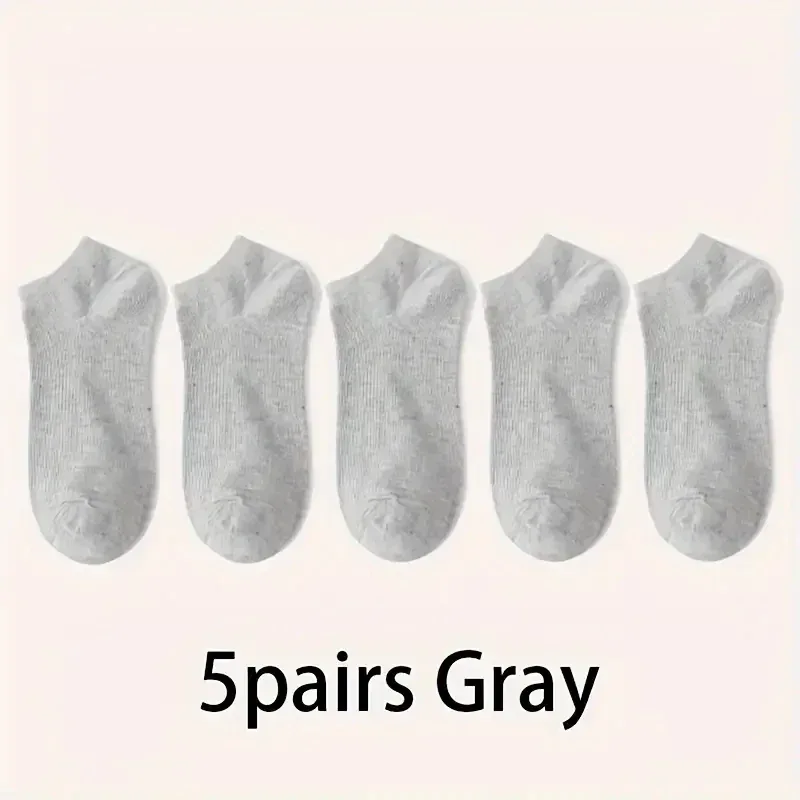 5/10-Pack Unisex Comfort Fit Ankle Socks – Breathable Lightweight Socks for Sports & Everyday Wear
