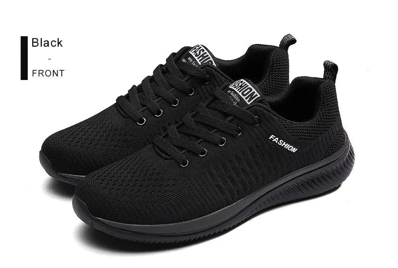 Men Women Knit Sneakers Breathable Athletic Running Walking Gym Shoes