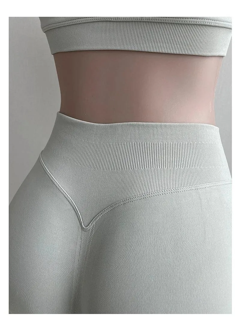 2 Pieces Yoga Gym Set Women Seamless Strappy Yoga Bra High Waist Workout Scrunch Shorts Sports Set Fitness Clothes Sportswear