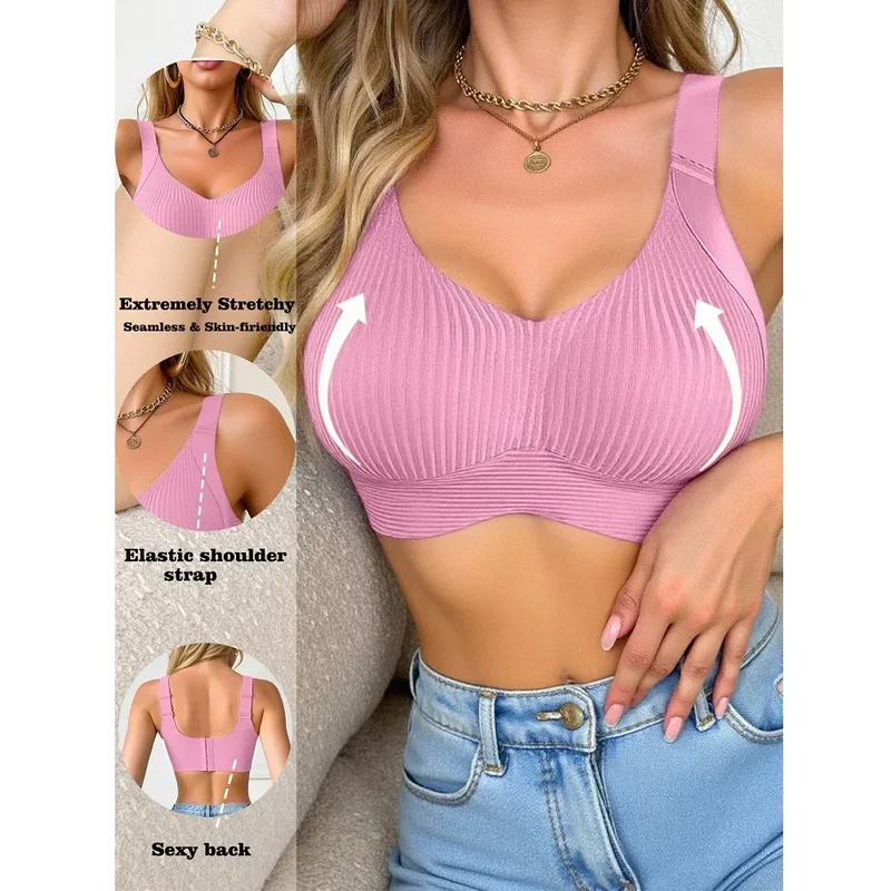 Bras for Women Full Cup Seamless Push up Female Underwear Adjustable Stretch Shoulder Straps Skin Friendly Bralette