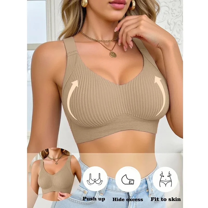 Bras for Women Full Cup Seamless Push up Female Underwear Adjustable Stretch Shoulder Straps Skin Friendly Bralette