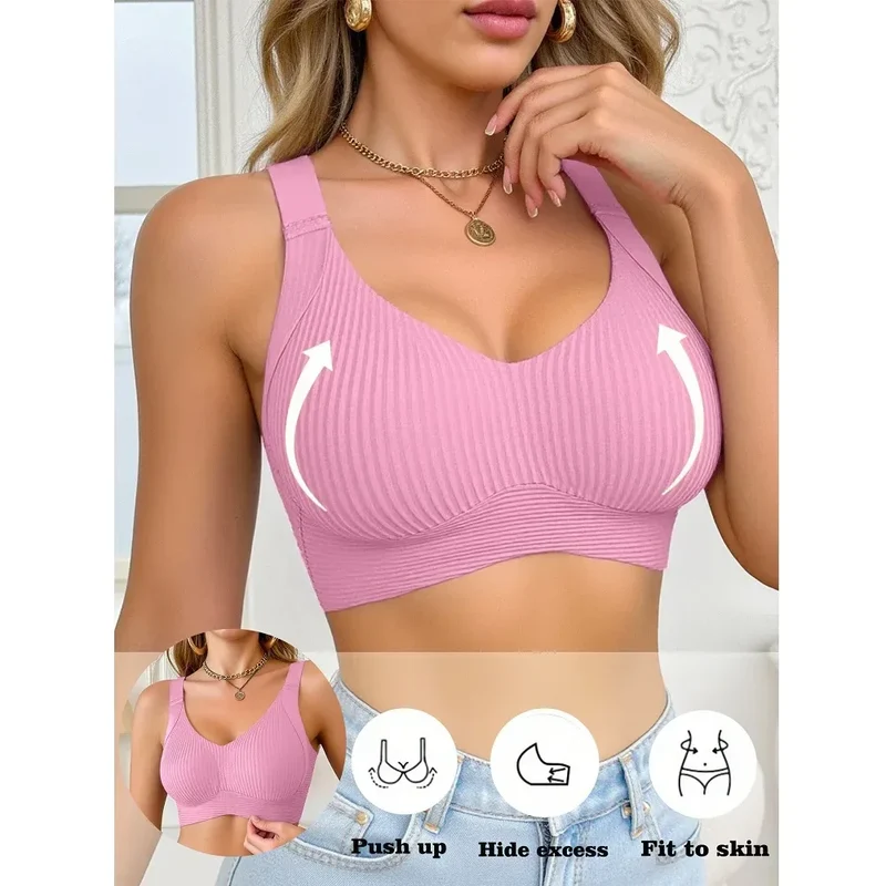 Bras for Women Full Cup Seamless Push up Female Underwear Adjustable Stretch Shoulder Straps Skin Friendly Bralette