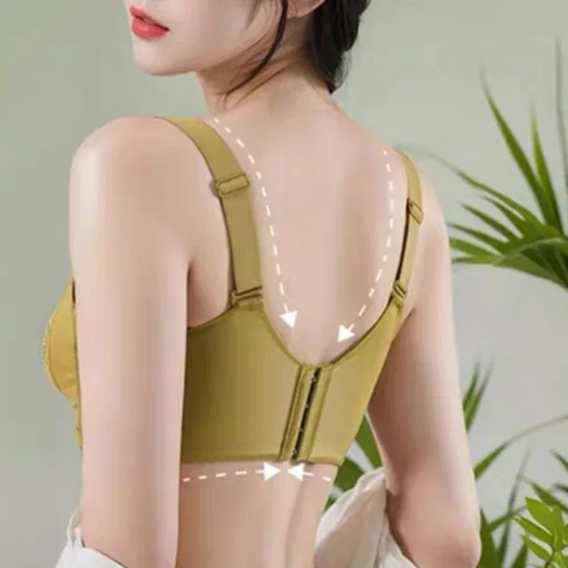 Blue and White Porcelain Adjustable Women's Underwear Comfortable Skin-friendly Breathable Gathered Bra New Thin Cup