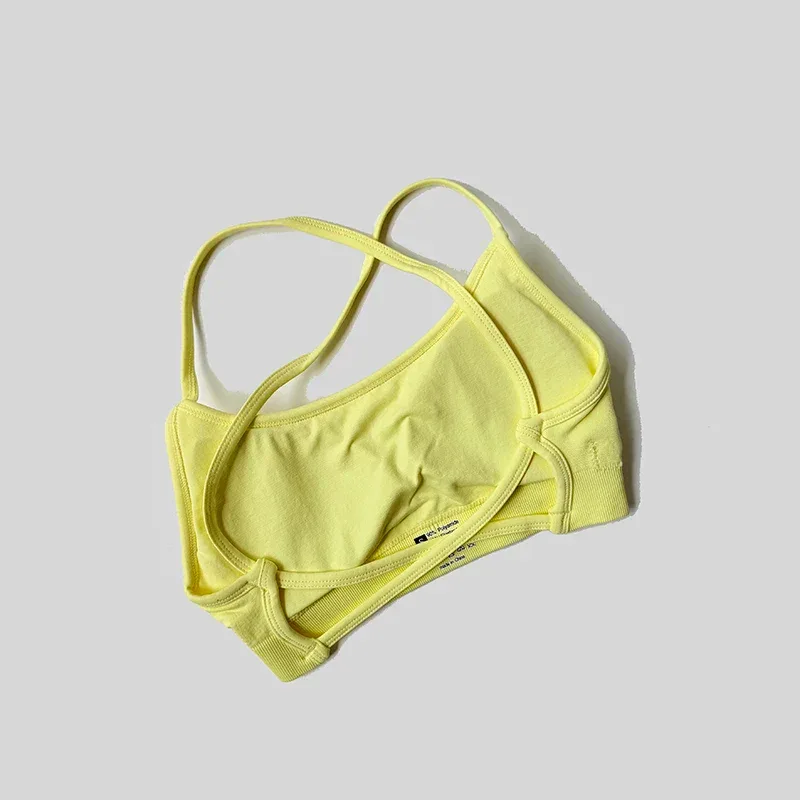 Sexy Backless Impact Strappy Bra Top Women High Support Thin Sport Seamless Bras Scrunch Sports Workout Fitness Tank